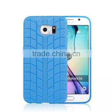 Mobile Phone Cases Supplier 6 Colors TPU Tire Pattern Finish Back Case Cover for Samsung Galaxy S6 / S6 Edge photo-4