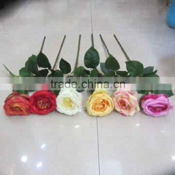 new product 2016 artificial single rose flowers for wedding deocoration