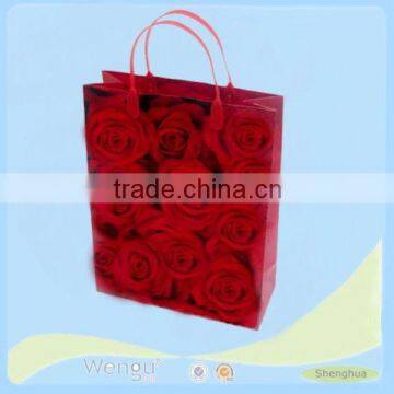 2015 New Style New Type Print Beautiful Rose pp Bag With pp Handle& All Kinds of pp Bag Supplier and Manufacture photo-2