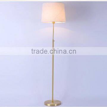 2017 hotel decorative unusual solid brass floor lamp with linen shade good for inn decor high end standing reading lamp