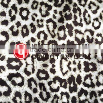 Polyester Leopard Printed Dull Spandex Satin Fabric Silk Like Satin Chiffon Fabric photo-4