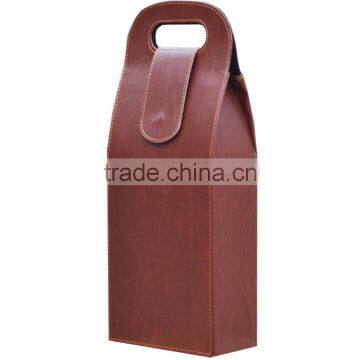 High Quality Black Leather Wine Bag photo-3