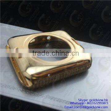 case Replacement For apple watch 24k Gold Housing, High Quality For apple watch Gold Housing