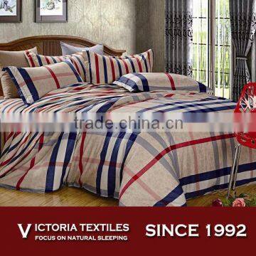 Full Size Comforter and Sheet Set Simple Plaid Bed in a Bag Bedding for boys