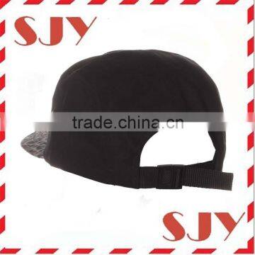 Custom Made Leopart Suede Flat Bill 5 Panel Baseball Cap photo-3