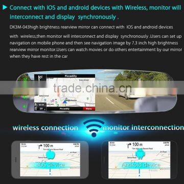 4.3 Inch REAR VIEW MIRROR WITH Mirror-Link