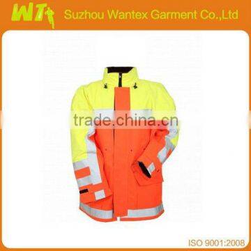 100% polyester EN20471/343 winter waterproof reflecting jacket parka bomber men jacket parka