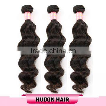 2014 6A Top Quality ombre color/natural color curly Virgin Brazilian hair Loose Wave