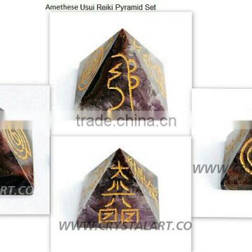 AMETHESE USUI REIKI PYRAMID SET