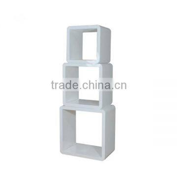 fashion style top quality paint wooden mdf cube shelf