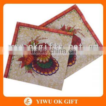 Oil painting types of tissue paper for dinner party and restaurant supply