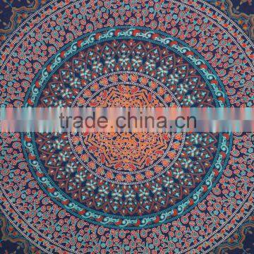 Designer Wall Hanging Tapestry, Cotton Hippie Tapestry Round Mandala Home Decor Tapestry, Bedspread Ethnic Indian Tapestry