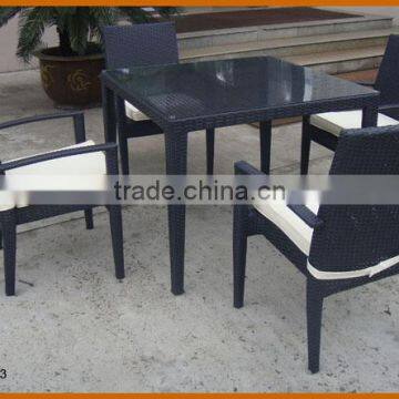 Rattan Table Chair Dining Room Set