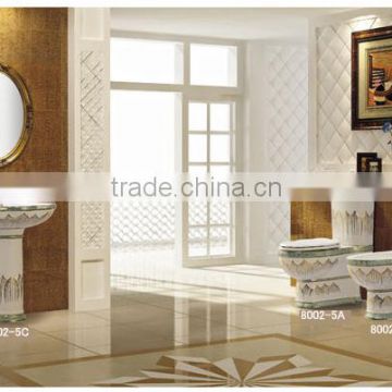 Hot Sale Bathroom Ceramics Decorated Sanitary Ware D8002