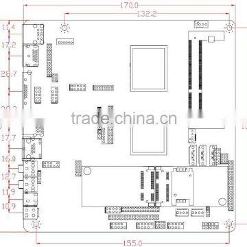 Factory Price Very-high Performance Intel 1037U DDR3 dc 12v Motherboard , Embedded Motherboard ,1037u Mini Itx Motherboard photo-4