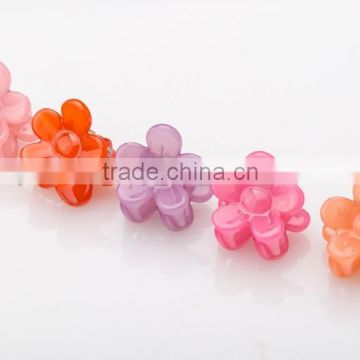 Wholesale 16 Pcs cellulose Mix Rainbow Color Hair Claw Clips beauty flowers for Toddler, Baby, Girl, Woman