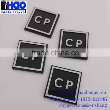 metal stickers ABS adhesive chrome plating black packing box plastic labels