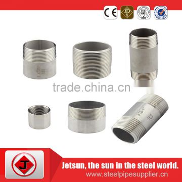 Jetsun high tensile strength fast delivery Malleable pipe nipple, double thread pipe nipple