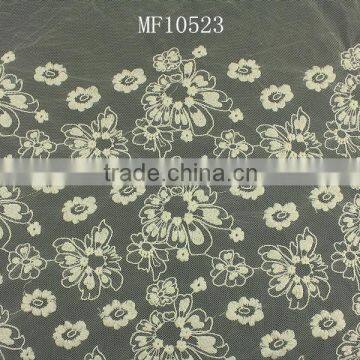 Latest design french voile net lace fabric