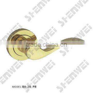 BA-28 PB door lever handle on rose