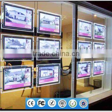 Cable Led Light Box A3 Real Estate Logo Display Window Advertising Illuminated Signboards photo-2