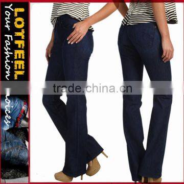 Women skinny fit in the hip and thigh narrow boot cut opening (LOTX273)