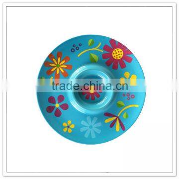 LFGB Standard Round Shape Two Divided Plate, Melamine Baby Use Custom Chip and Dip photo-5