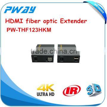 Pinwei PW-THF123HKM HDMI extender over fiber optic cable with KVM and IR upto 20KM