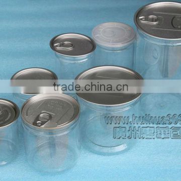 Easy Open Aluminium PET Cans Plastic Bottle Manufacturing Round Plastic Containers