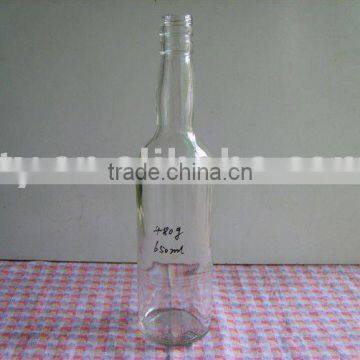 650ml transparent wine bottle