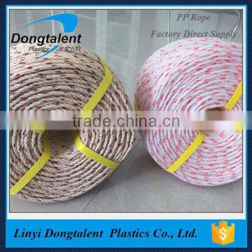 16mm plastic pp / polypropylene packing mooring rope