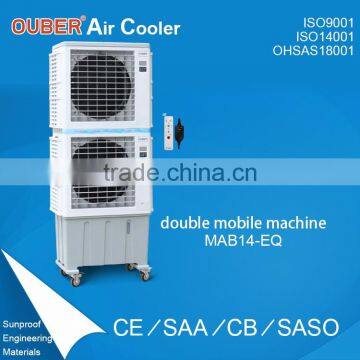double axial fan water cooler air conditioner with biggest airflow 14000m3/h in showroom