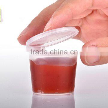 8oz Black Small Plastic Sauce Container photo-5