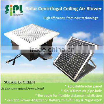 New Type Solar Powered Centrifugal Pipeline Ceiling Mounted Air Exhaust Fan