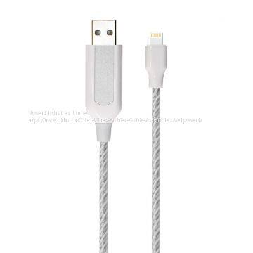 EL Visible Light 8 Pin Lightning USB Flowing Round Cable LR002