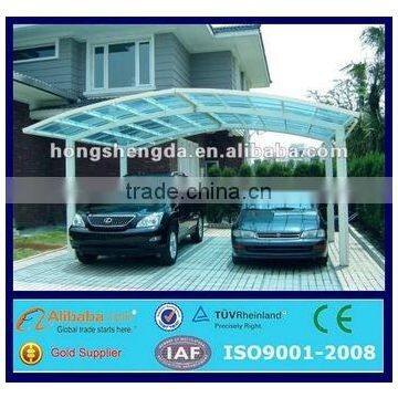 china made good transparency prefabricated PVC car shed/canopy/carport