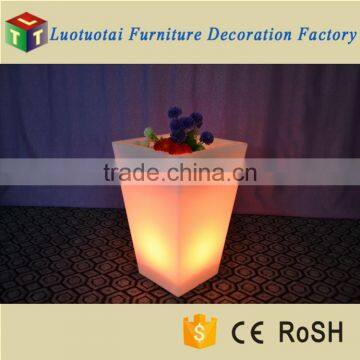 Wholesale garden decorative waterproof rechargeable square led flower pots