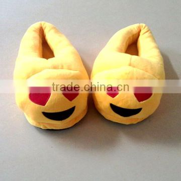 Plush soft Whatsapp Heart Eye Emoticon Slipper In Stock