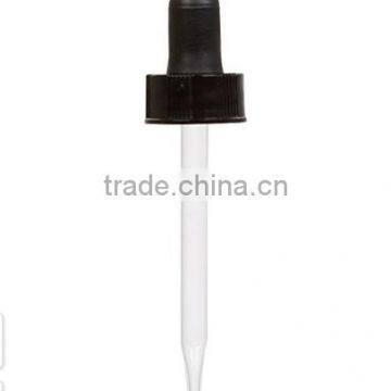 1 oz Clear Glass Round Bottle With Black Glass Dropper photo-3