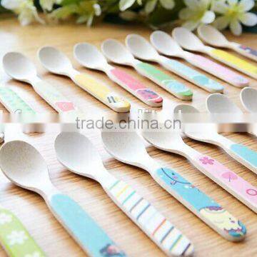 cute and eco bamboo fiber kids spoon and fork