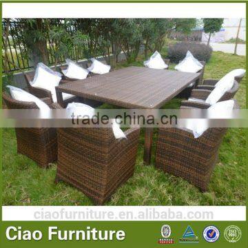 kitchen table sets/hot sell rattan living dining table and chair sets