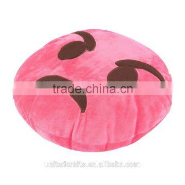 Yellow Round Cushion Soft Emoji Smiley Emoticon Stuffed Plush Toy Doll Pillow