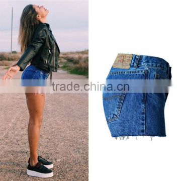 XT00028 European fashion hot blue denim shorts in womens shorts