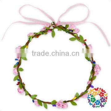 Festival Party Wedding Boho Bridal Tiara Wedding Hair Crown Headband Wedding Flower Crown photo-3