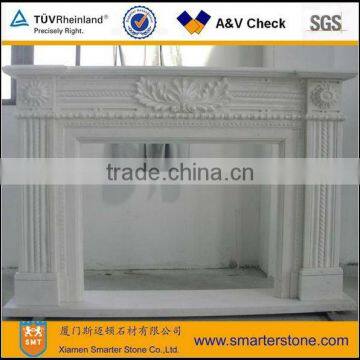 White Marble Electrical Fireplace Surround