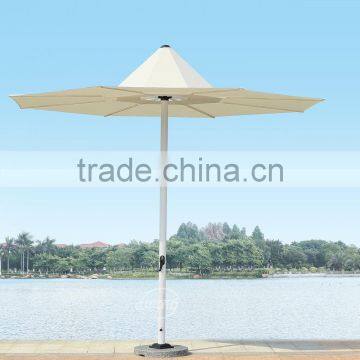 2015 fancy design patio decoration umbrella/garden beach sun parasol & marble base