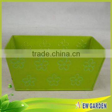 Handmade Galvanized Metal Pot Outdoor Flower Large for Garden photo-4