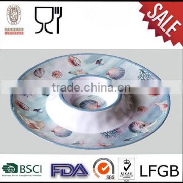 Custom printing top grade melamine egg plate made in china