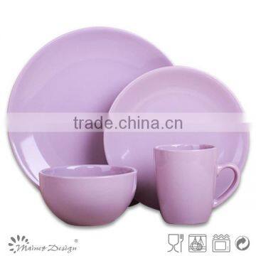 16pcs solid color stoneware dinner set