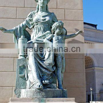 large outdoor stone carving marble justice statue for garden decoration